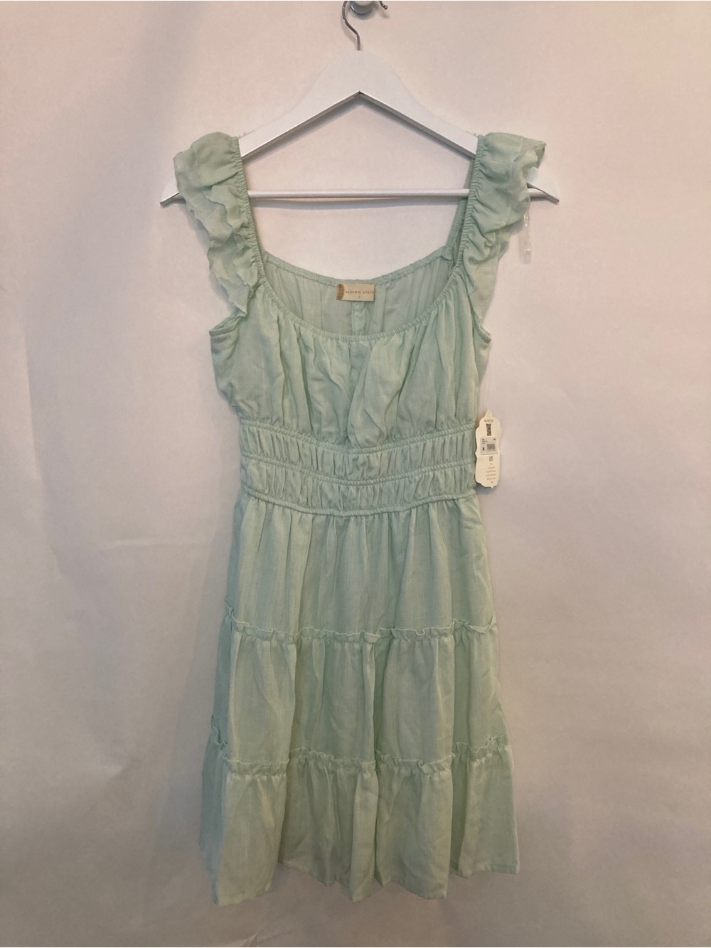 Altar’d State BNWT Light Green Ruffle Strap Dress